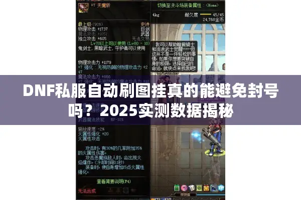 DNF私服自动刷图挂真的能避免封号吗？2025实测数据揭秘