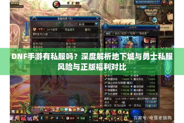 DNF手游有私服吗？深度解析地下城与勇士私服风险与正版福利对比
