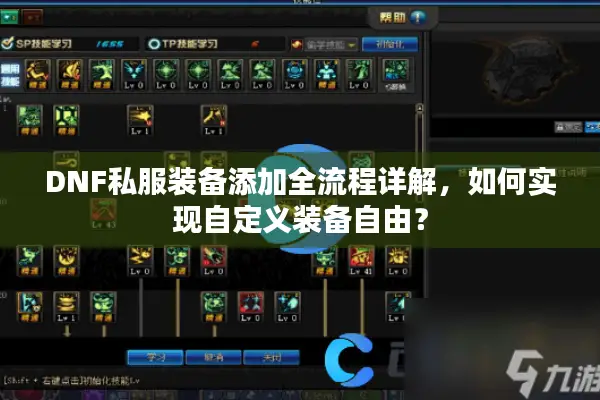 DNF私服装备添加全流程详解，如何实现自定义装备自由？