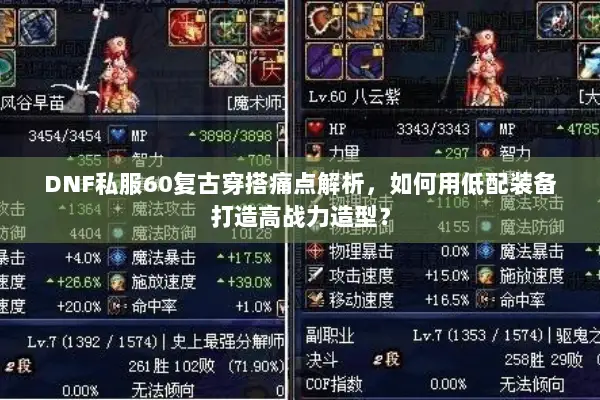 DNF私服60复古穿搭痛点解析，如何用低配装备打造高战力造型？