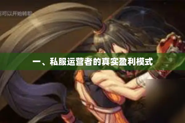 一、私服运营者的真实盈利模式