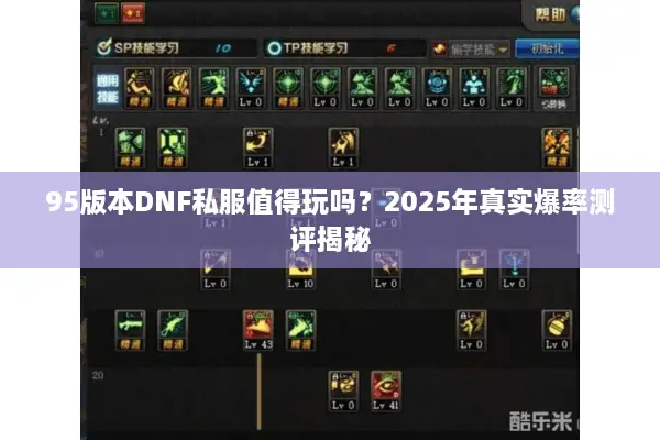 95版本DNF私服值得玩吗？2025年真实爆率测评揭秘