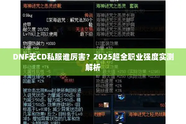 DNF无CD私服谁厉害？2025超全职业强度实测解析