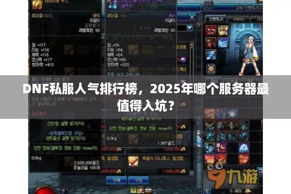 DNF私服人气排行榜，2025年哪个服务器最值得入坑？