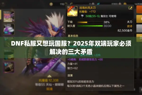 DNF私服又想玩国服？2025年双端玩家必须解决的三大矛盾