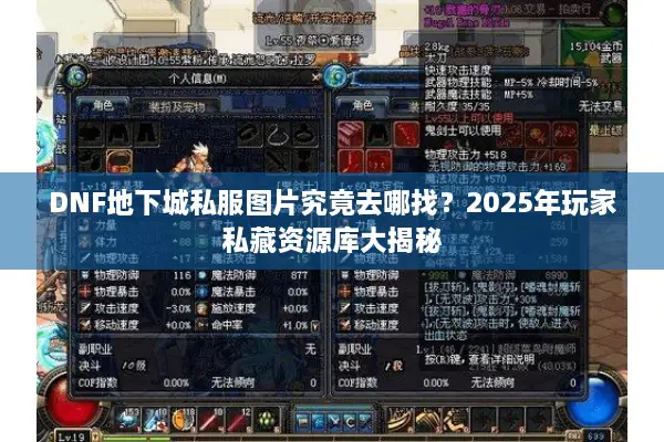 DNF地下城私服图片究竟去哪找？2025年玩家私藏资源库大揭秘