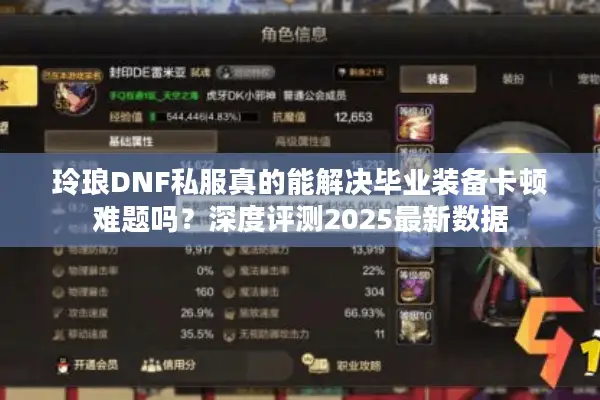 玲琅DNF私服真的能解决毕业装备卡顿难题吗？深度评测2025最新数据