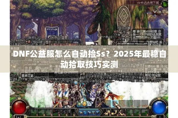 DNF公益服怎么自动捡Ss？2025年最稳自动拾取技巧实测
