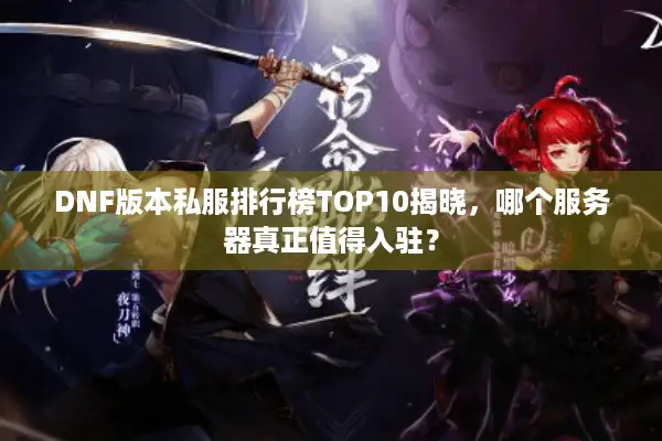 DNF版本私服排行榜TOP10揭晓，哪个服务器真正值得入驻？