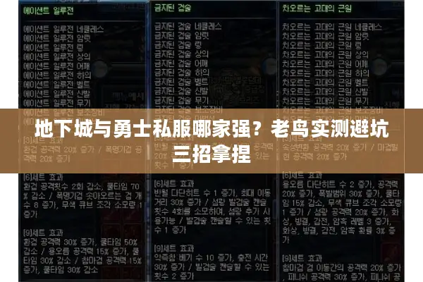 地下城与勇士私服哪家强？老鸟实测避坑三招拿捏