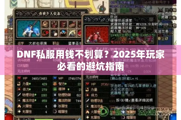 DNF私服用钱不划算？2025年玩家必看的避坑指南