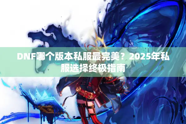 DNF哪个版本私服最完美？2025年私服选择终极指南