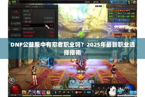 DNF公益服中有忍者职业吗？2025年最新职业选择指南
