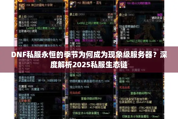 DNF私服永恒的季节为何成为现象级服务器？深度解析2025私服生态链