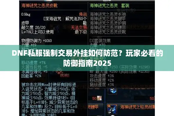 DNF私服强制交易外挂如何防范？玩家必看的防御指南2025