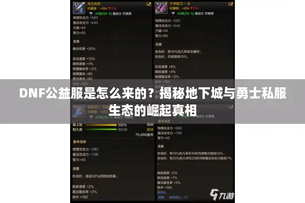 DNF公益服是怎么来的？揭秘地下城与勇士私服生态的崛起真相