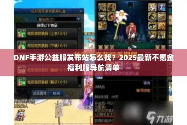 DNF手游公益服发布站怎么找？2025最新不氪金福利服导航清单