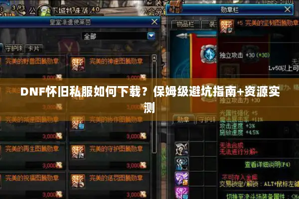 DNF怀旧私服如何下载？保姆级避坑指南+资源实测