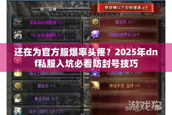 还在为官方服爆率头疼？2025年dnf私服入坑必看防封号技巧