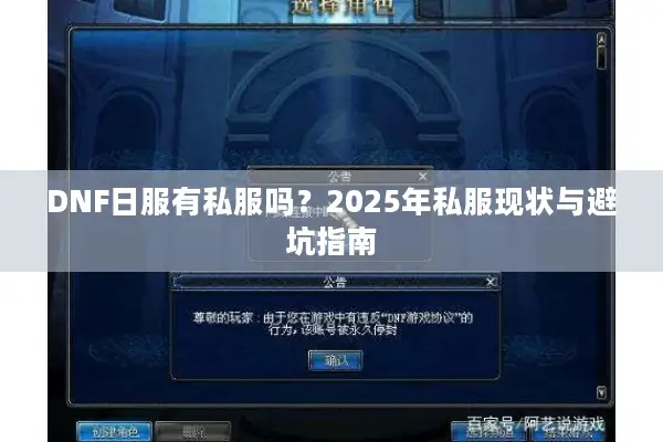 DNF日服有私服吗？2025年私服现状与避坑指南