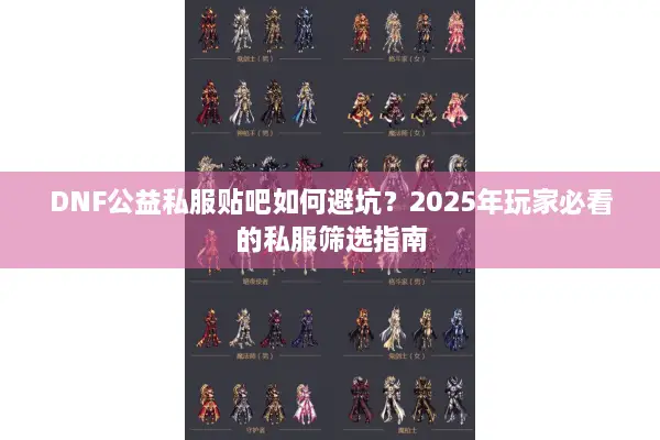 DNF公益私服贴吧如何避坑？2025年玩家必看的私服筛选指南