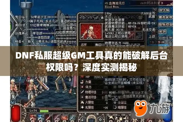 DNF私服超级GM工具真的能破解后台权限吗？深度实测揭秘