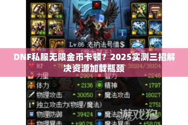 DNF私服无限金币卡顿？2025实测三招解决资源加载瓶颈