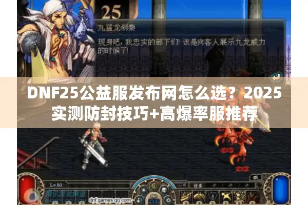 DNF25公益服发布网怎么选？2025实测防封技巧+高爆率服推荐
