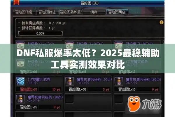 DNF私服爆率太低？2025最稳辅助工具实测效果对比