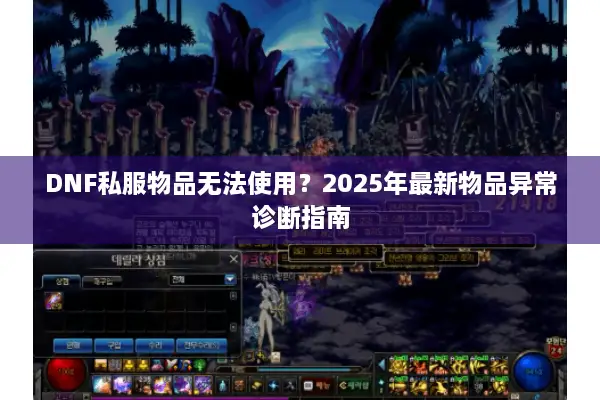 DNF私服物品无法使用？2025年最新物品异常诊断指南