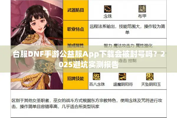台服DNF手游公益服App下载会被封号吗？2025避坑实测报告