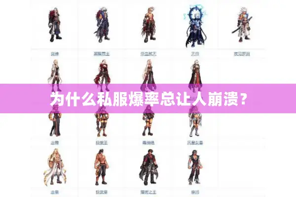为什么私服爆率总让人崩溃？