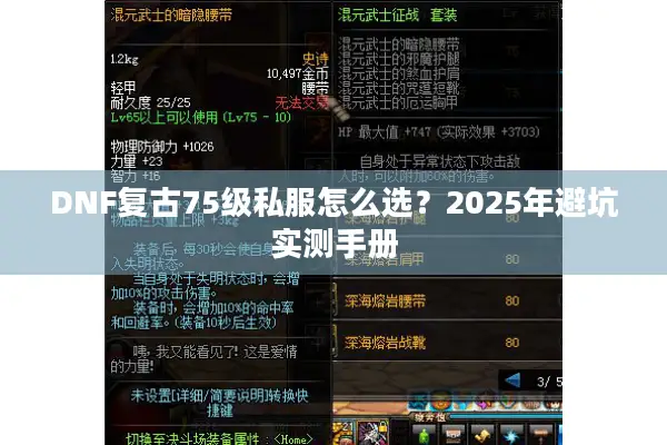 DNF复古75级私服怎么选？2025年避坑实测手册