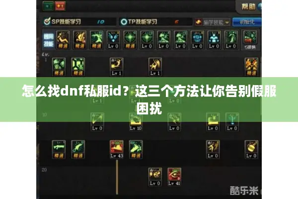 怎么找dnf私服id？这三个方法让你告别假服困扰