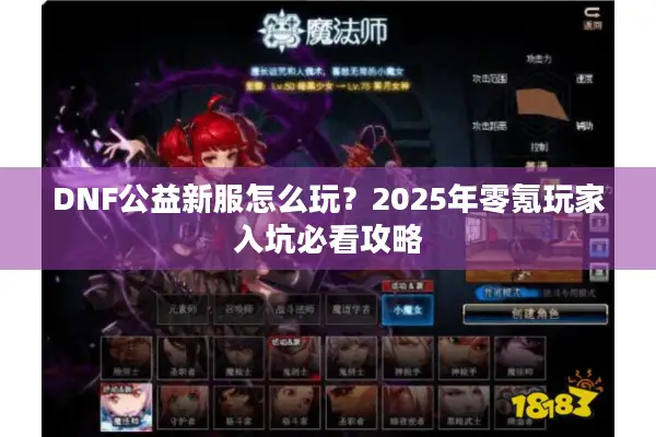 DNF公益新服怎么玩？2025年零氪玩家入坑必看攻略