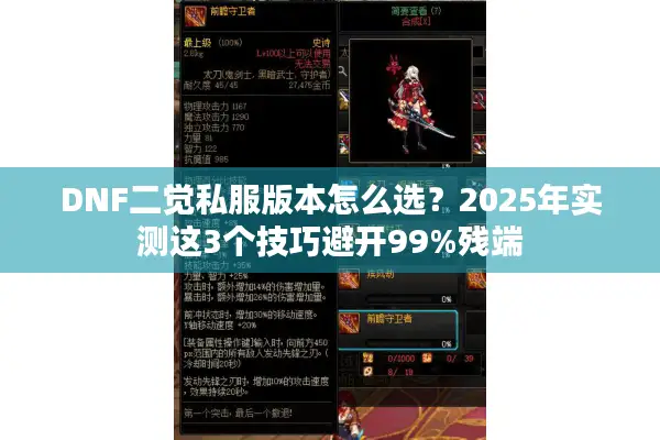 DNF二觉私服版本怎么选？2025年实测这3个技巧避开99%残端