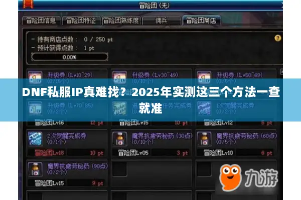 DNF私服IP真难找？2025年实测这三个方法一查就准
