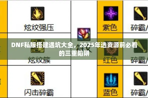 DNF私服搭建遇坑大全，2025年选资源前必看的三重陷阱