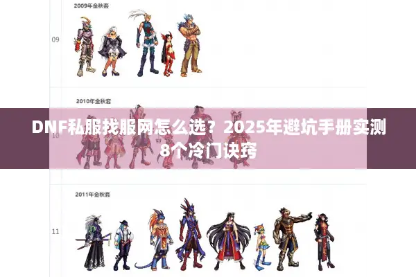 DNF私服找服网怎么选？2025年避坑手册实测8个冷门诀窍