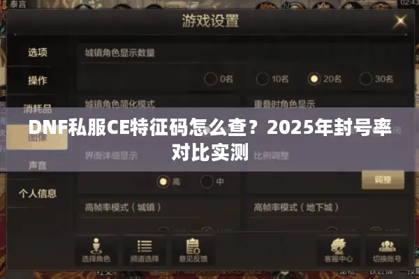 DNF私服CE特征码怎么查？2025年封号率对比实测