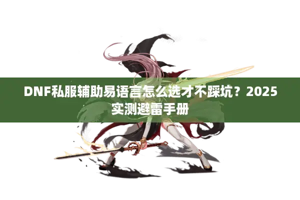 DNF私服辅助易语言怎么选才不踩坑？2025实测避雷手册