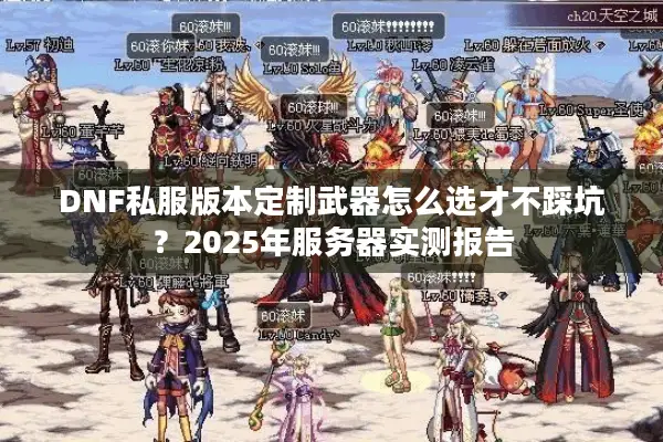 DNF私服版本定制武器怎么选才不踩坑？2025年服务器实测报告