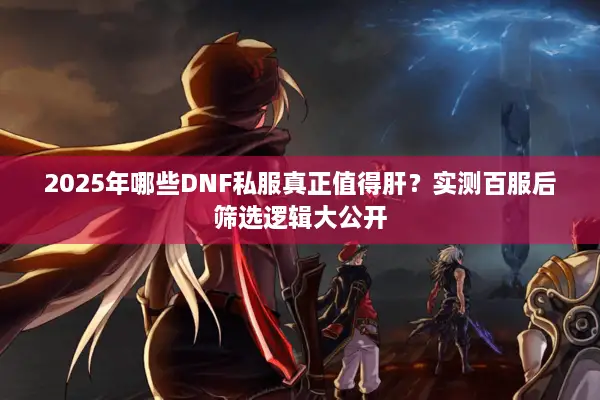2025年哪些DNF私服真正值得肝？实测百服后筛选逻辑大公开
