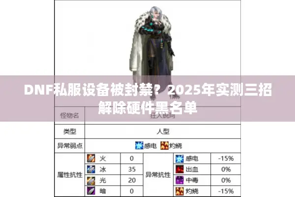 DNF私服设备被封禁？2025年实测三招解除硬件黑名单