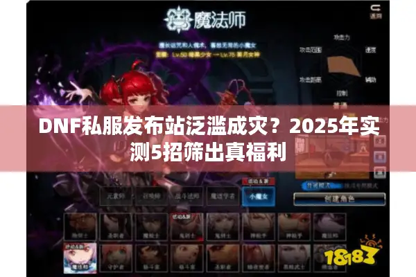 DNF私服发布站泛滥成灾？2025年实测5招筛出真福利