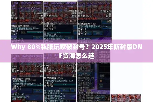 Why 80%私服玩家被封号？2025年防封版DNF资源怎么选