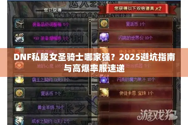 DNF私服女圣骑士哪家强？2025避坑指南与高爆率服速递