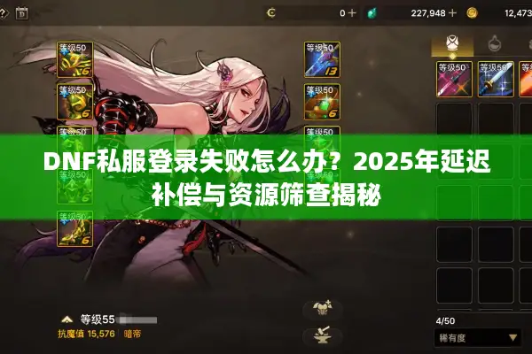 DNF私服登录失败怎么办？2025年延迟补偿与资源筛查揭秘