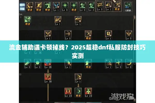 流金辅助遇卡顿掉线？2025超稳dnf私服防封技巧实测