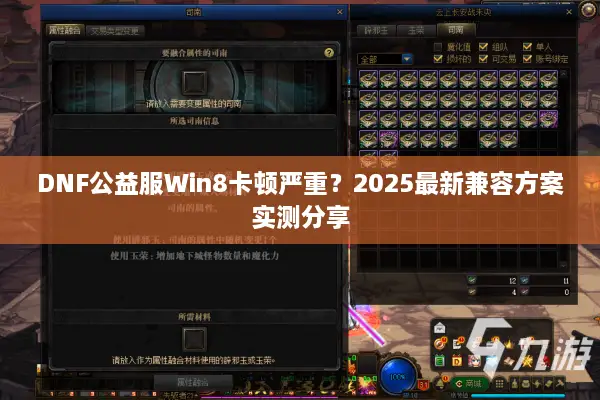 DNF公益服Win8卡顿严重？2025最新兼容方案实测分享